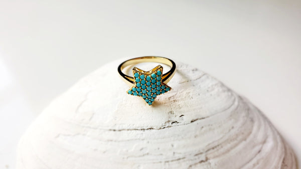 TURQUOISE STAR RING