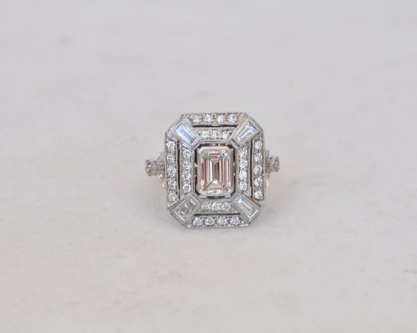 Diamond emerald cut ring