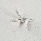 Criss-cross Diamond Ring