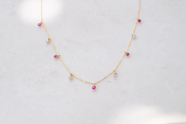 Diamond and Ruby Necklace
