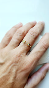 ZIRCONS STAR OPEN RING