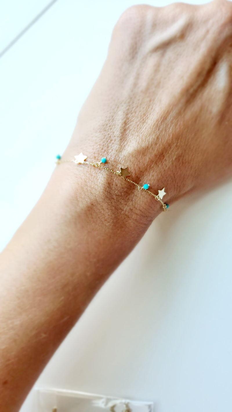 TURQUOISE STAR BRACELET