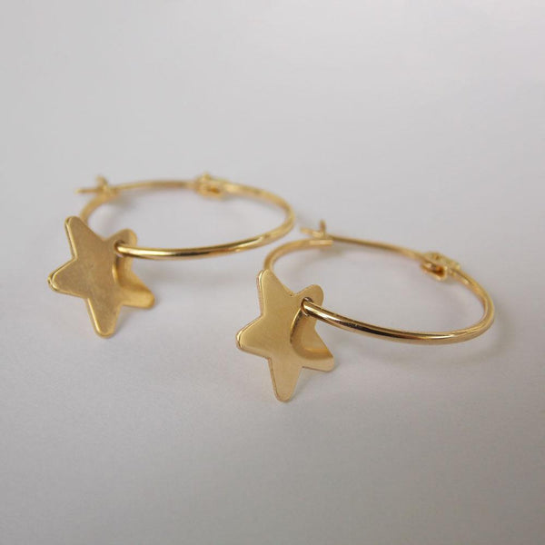 STAR HOOP EARRINGS